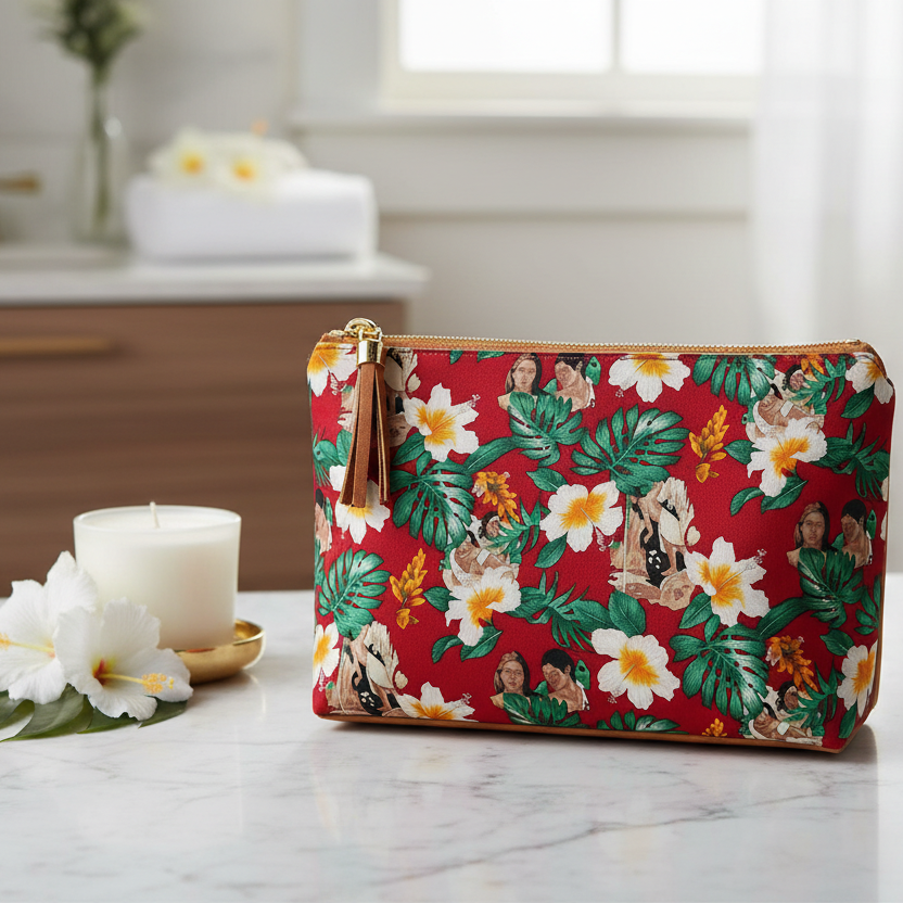 Trousse de toilette élégante en tissu tahitien Paul Gauguin