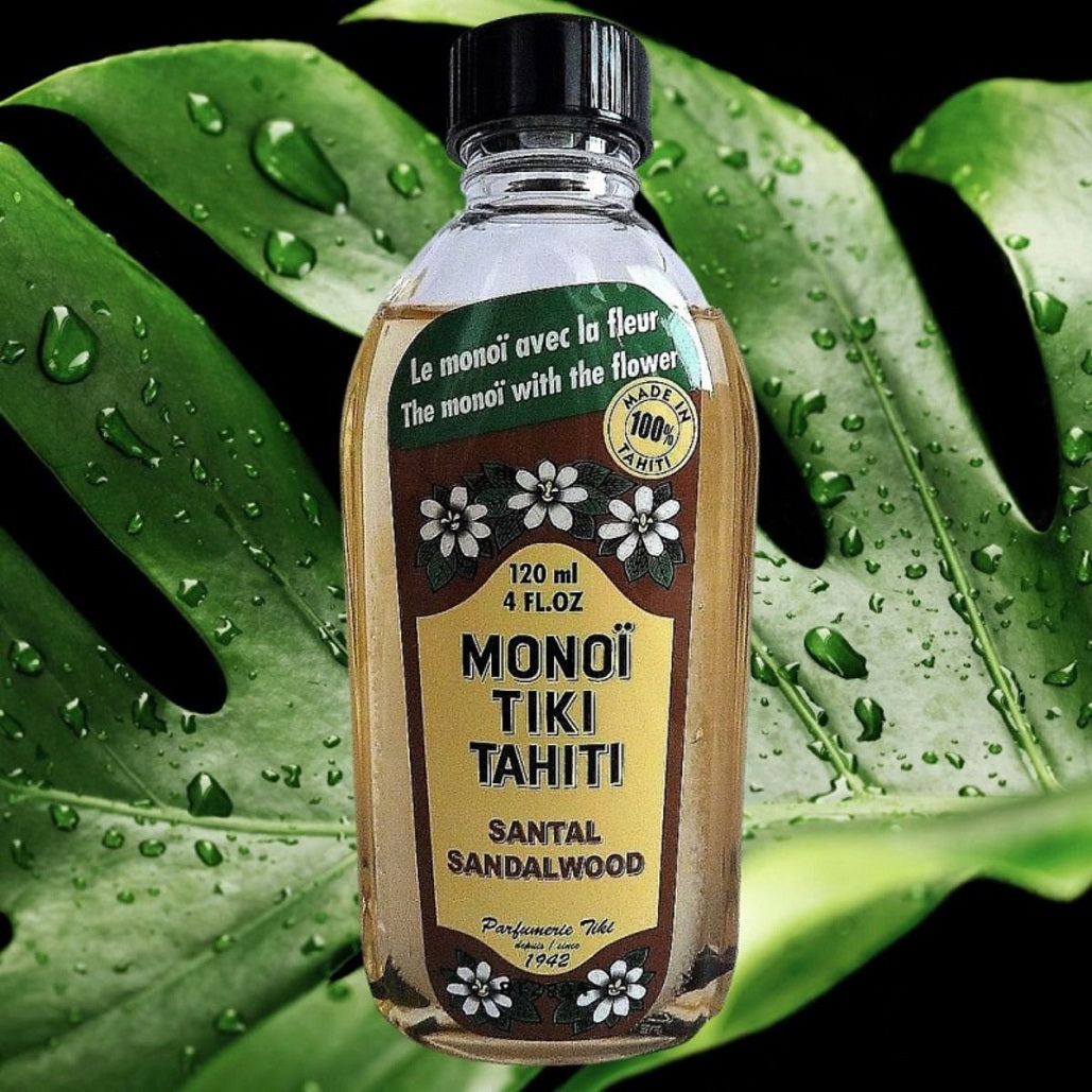 Monoï de Tahiti au santal, flacon de 120 ml - Couleurs du Fénua